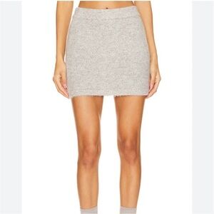SNDYS x Revolve Grey sweater mini skirt